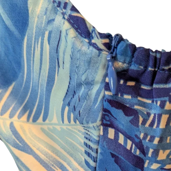 Hawaiianize Blue Tropical Print Cotton Maxi Dress Women's Large NWT - Picture 15 of 17